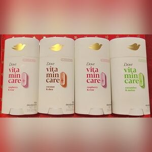 Dove Deodorant Raspberry & Rose, Coconut & Shea and Cucumber & Melon